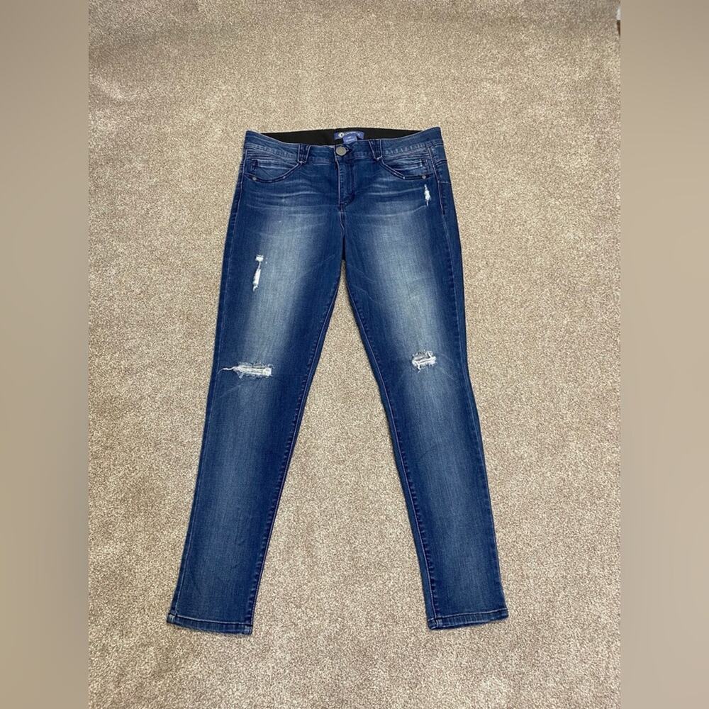 grunge street Democracy Ab Solution distress high rise skinny jean womens sz 14